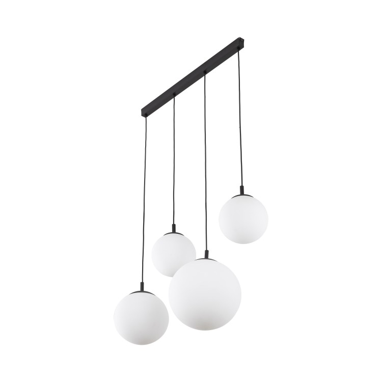 ESME WHITE Lampa wisząca 4 Listwa 4790 TK Lighting Czarny Biały