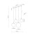 ESME WHITE Lampa wisząca 4 Listwa 4790 TK Lighting Czarny Biały