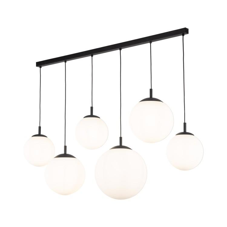 ESME WHITE Lampa wisząca 6 PŁ Listwa 4792 TK Lighting Czarny Biały