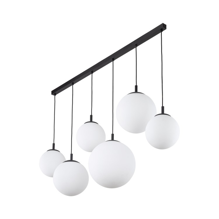ESME WHITE Lampa wisząca 6 PŁ Listwa 4792 TK Lighting Czarny Biały