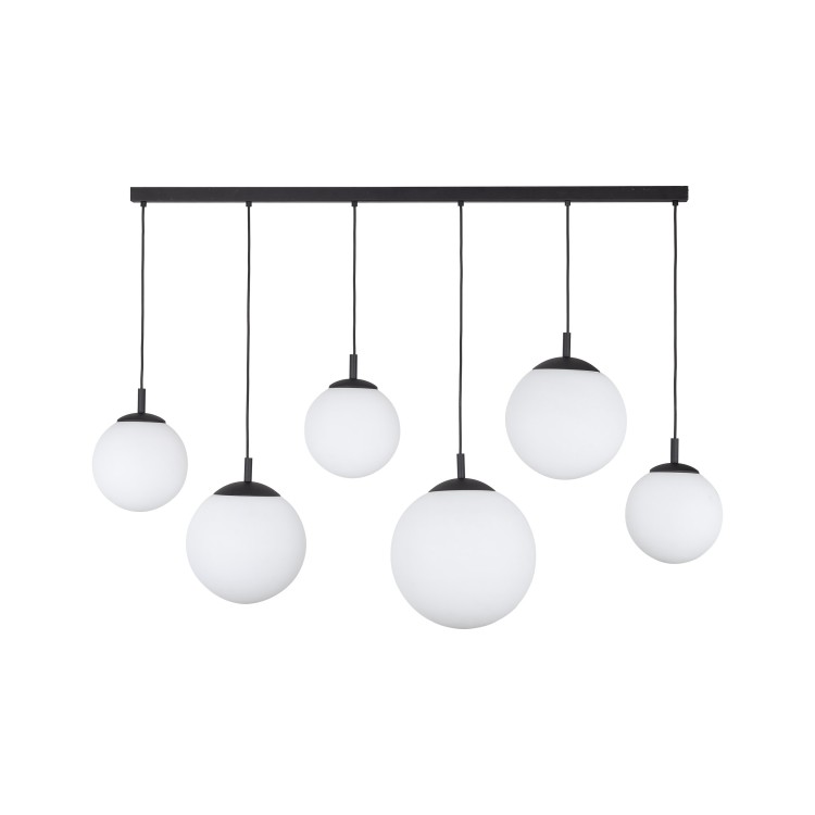 ESME WHITE Lampa wisząca 6 PŁ Listwa 4792 TK Lighting Czarny Biały