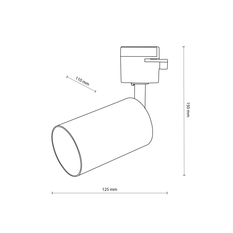 TRACER WHITE 1xGU10 6896 TK Lighting Biały Biały