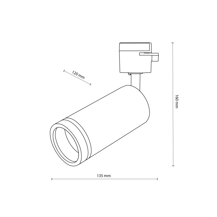 TRACER JET RING BLACK 1xGU10 6897 TK Lighting Czarny Czarny