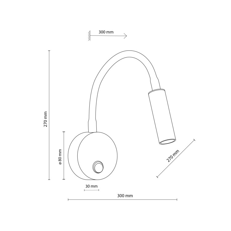 LAGOS WHITE Kinkiet 1 5921 TK Lighting Biały Biały