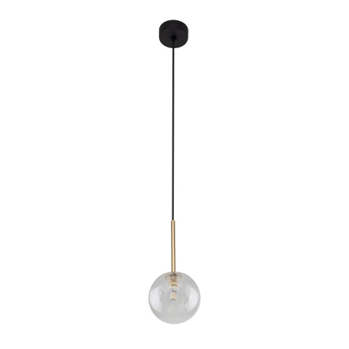 NILOS BLACK / GOLD Lampa wisząca 1 5941 TK Lighting Złoty, Czarny Transparentny