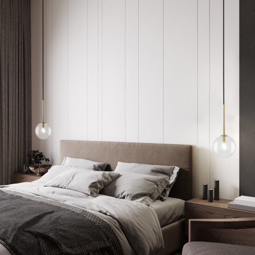 NILOS BLACK / GOLD Lampa wisząca 1 5941 TK Lighting Złoty, Czarny Transparentny