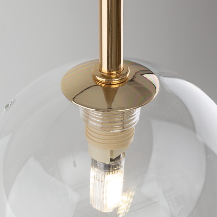 NILOS BLACK / GOLD Lampa wisząca 1 5941 TK Lighting Złoty, Czarny Transparentny