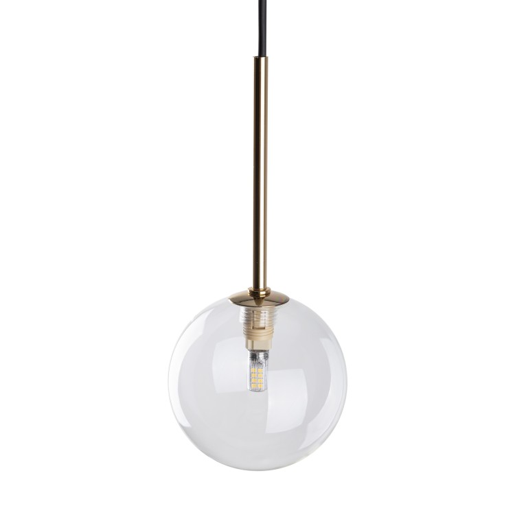 NILOS BLACK / GOLD Lampa wisząca 1 5941 TK Lighting Złoty, Czarny Transparentny