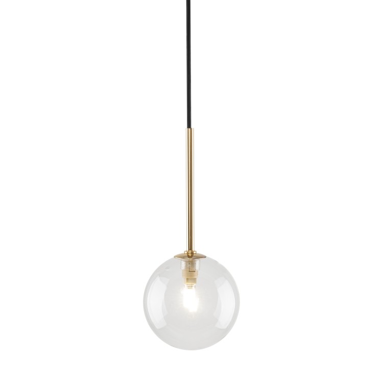 NILOS BLACK / GOLD Lampa wisząca 1 5941 TK Lighting Złoty, Czarny Transparentny