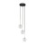 NILOS BLACK / GOLD Lampa wisząca 3 5942 TK Lighting Złoty, Czarny Transparentny