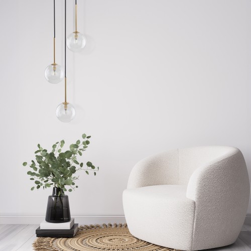 NILOS BLACK / GOLD Lampa wisząca 3 5942 TK Lighting Złoty, Czarny Transparentny