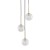 NILOS BLACK / GOLD Lampa wisząca 3 5942 TK Lighting Złoty, Czarny Transparentny