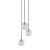 NILOS BLACK / GOLD Lampa wisząca 3 5942 TK Lighting Złoty, Czarny Transparentny