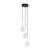 NILOS BLACK / GOLD Lampa wisząca 3 5942 TK Lighting Złoty, Czarny Transparentny