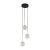 NILOS BLACK / GOLD Lampa wisząca 3 5942 TK Lighting Złoty, Czarny Transparentny