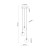 NILOS BLACK / GOLD Lampa wisząca 3 5942 TK Lighting Złoty, Czarny Transparentny