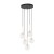 NILOS BLACK / GOLD Lampa wisząca 5 5943 TK Lighting Złoty, Czarny Transparentny