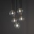 NILOS BLACK / GOLD Lampa wisząca 5 5943 TK Lighting Złoty, Czarny Transparentny