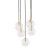 NILOS BLACK / GOLD Lampa wisząca 5 5943 TK Lighting Złoty, Czarny Transparentny