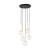 NILOS BLACK / GOLD Lampa wisząca 5 5943 TK Lighting Złoty, Czarny Transparentny