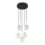 NILOS BLACK / GOLD Lampa wisząca 5 5943 TK Lighting Złoty, Czarny Transparentny