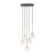 NILOS BLACK / GOLD Lampa wisząca 5 5943 TK Lighting Złoty, Czarny Transparentny