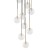 NILOS BLACK / GOLD Lampa wisząca 10 5944 TK Lighting Złoty, Czarny Transparentny