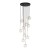NILOS BLACK / GOLD Lampa wisząca 10 5944 TK Lighting Złoty, Czarny Transparentny
