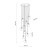 NILOS BLACK / GOLD Lampa wisząca 10 5944 TK Lighting Złoty, Czarny Transparentny
