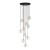NILOS BLACK / GOLD Lampa wisząca 10 5944 TK Lighting Złoty, Czarny Transparentny