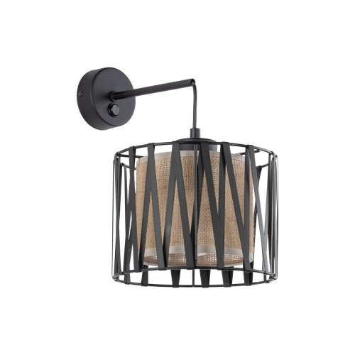 HARMONY NATURE Kinkiet 1 5950 TK Lighting Czarny Juta, Czarny