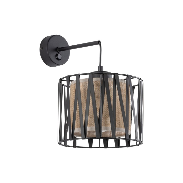 HARMONY NATURE Kinkiet 1 5950 TK Lighting Czarny Juta, Czarny