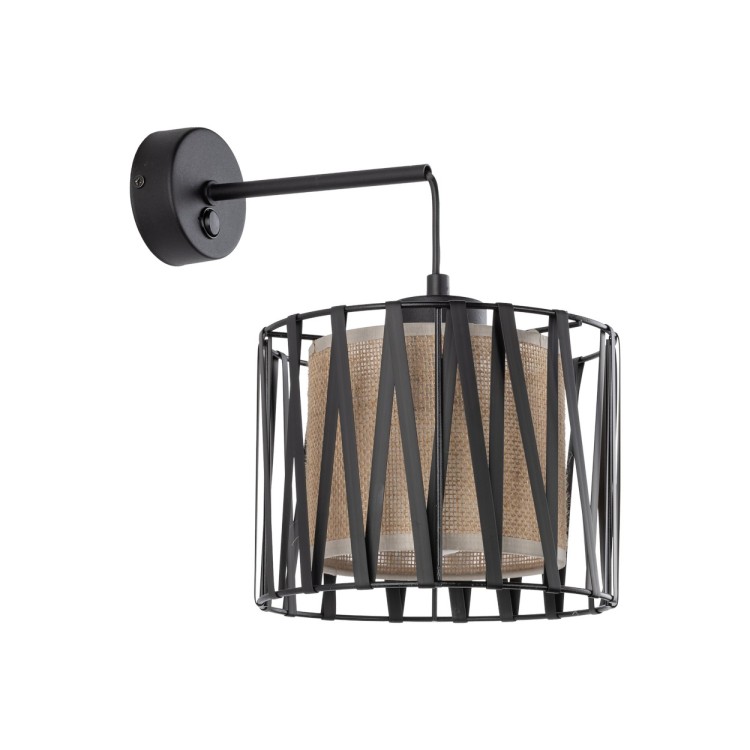 HARMONY NATURE Kinkiet 1 5950 TK Lighting Czarny Juta, Czarny