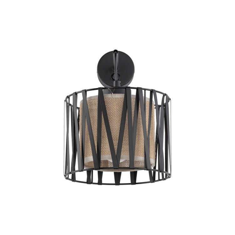 HARMONY NATURE Kinkiet 1 5950 TK Lighting Czarny Juta, Czarny