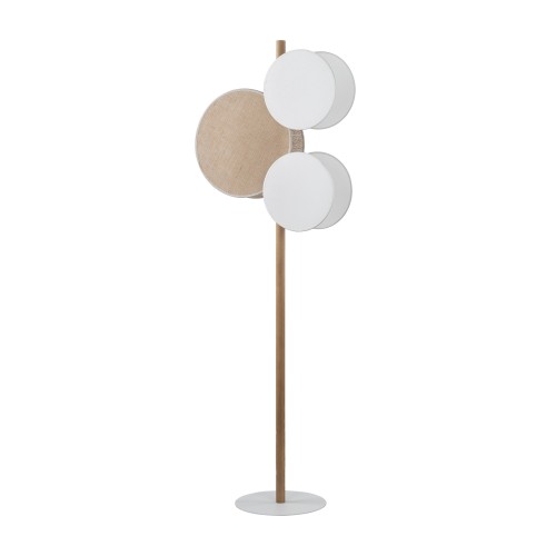 PULSE Lampa podłogowa 3 5960 TK Lighting Biały, Sosna Juta, Biały