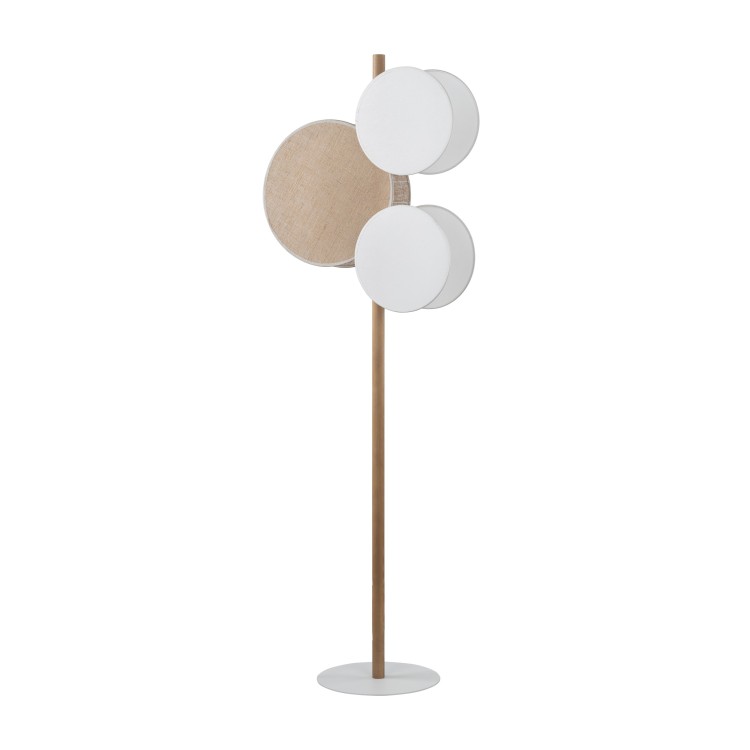 PULSE Lampa podłogowa 3 5960 TK Lighting Biały, Sosna Juta, Biały