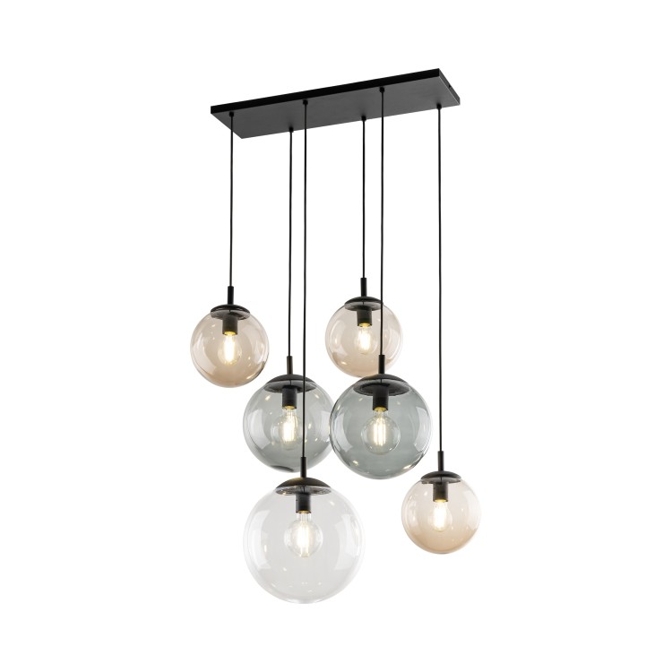 ESME MIX Lampa wisząca 6 4819 TK Lighting Czarny Transparentny, Brązowy, Grafitowy