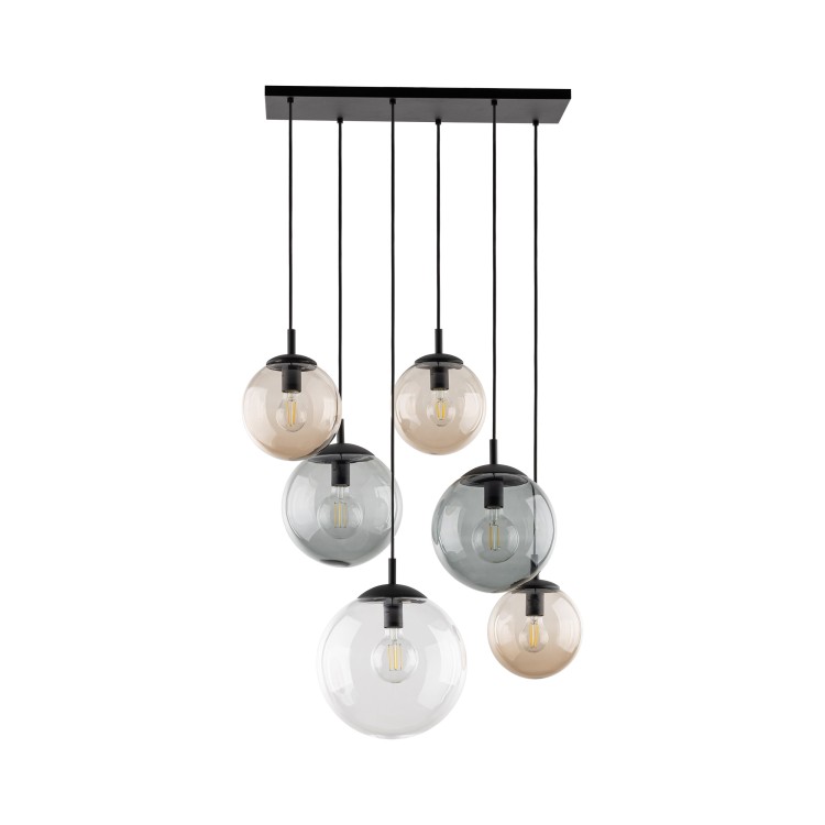 ESME MIX Lampa wisząca 6 4819 TK Lighting Czarny Transparentny, Brązowy, Grafitowy