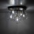 NILOS BLACK / GOLD Lampa sufitowa 5PŁ 758 TK Lighting Złoty, Czarny Transparentny