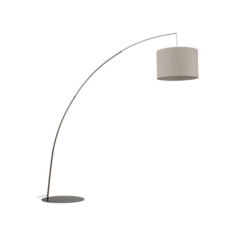 MOBY BROWN Lampa stojąca 1 6097 TK Lighting Brązowy Len