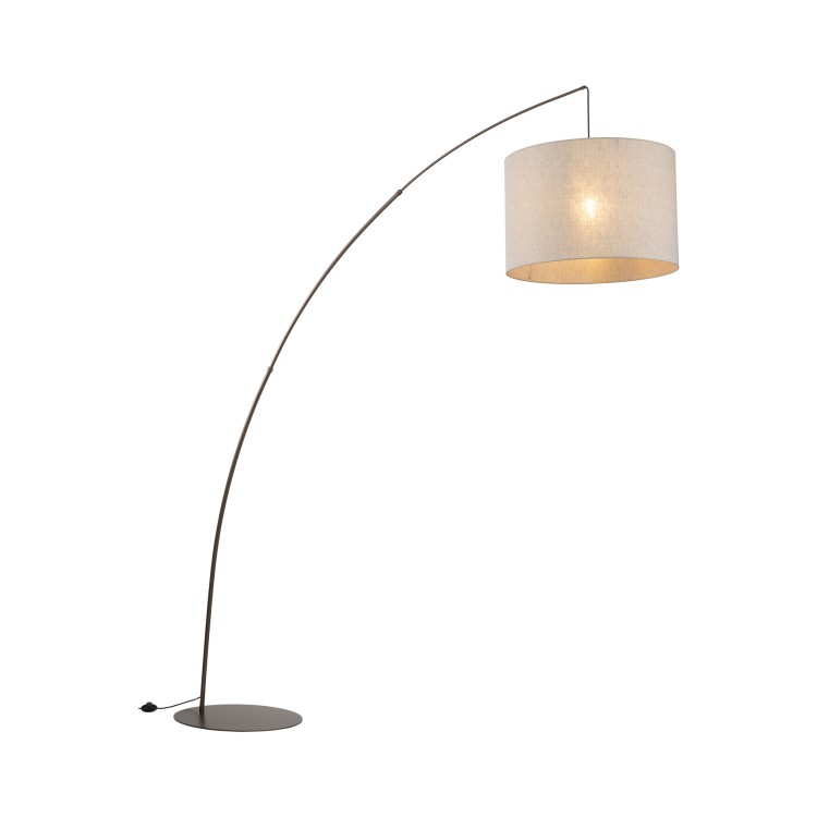 MOBY BROWN Lampa stojąca 1 6097 TK Lighting Brązowy Len