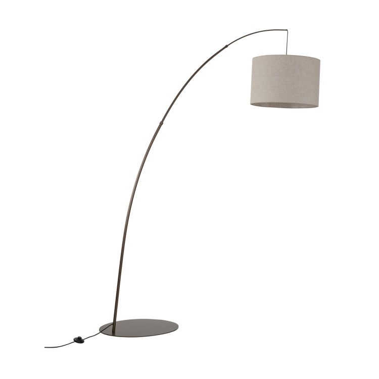 MOBY BROWN Lampa stojąca 1 6097 TK Lighting Brązowy Len