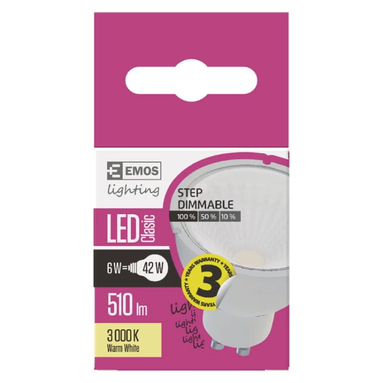 Żarówka LED Classic 6,5W GU10 NW MR16 TOMI LED6.5W 34970 Kanlux wewnętrzna i zewnętrzna wymienna barwa dzienna neutralna