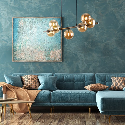 ESTERA BROWN Lampa wisząca 7 4506 TK Lighting Brązowy Bursztynowy