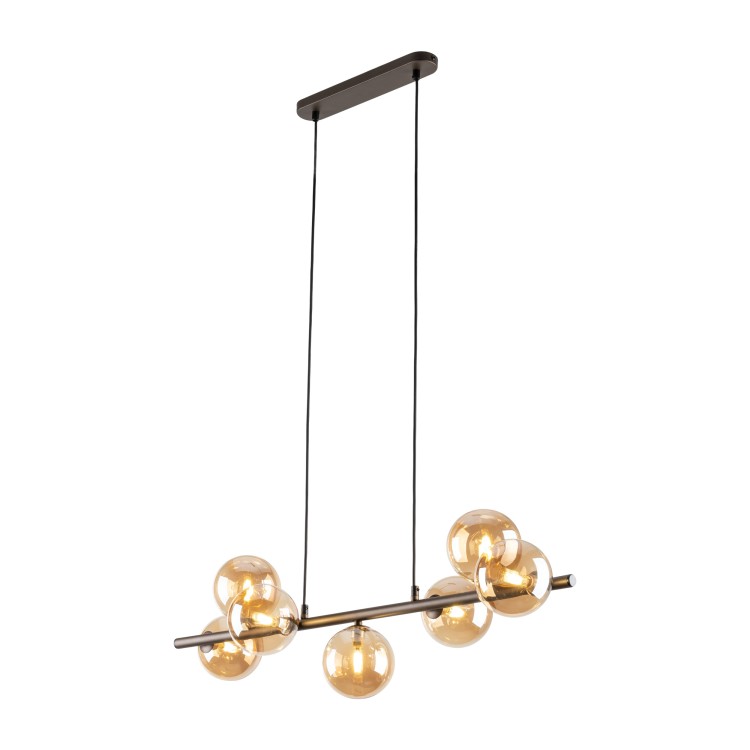ESTERA BROWN Lampa wisząca 7 4506 TK Lighting Brązowy Bursztynowy