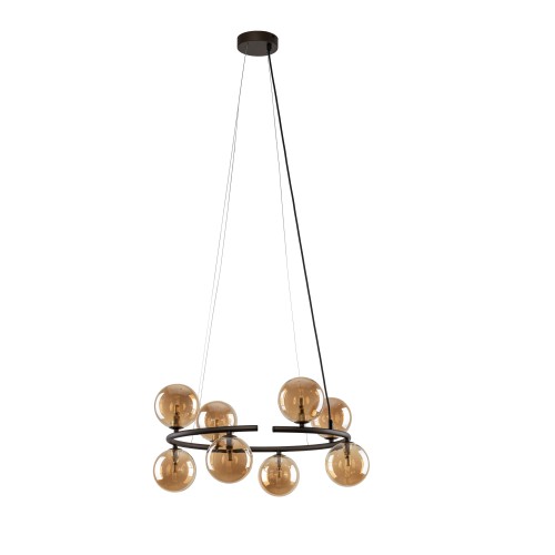 ANABELLE BROWN Lampa wisząca 8 6572 TK Lighting Brązowy Bursztynowy