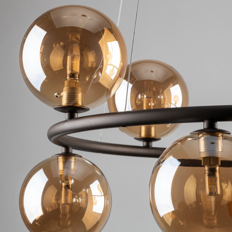 ANABELLE BROWN Lampa wisząca 8 6572 TK Lighting Brązowy Bursztynowy