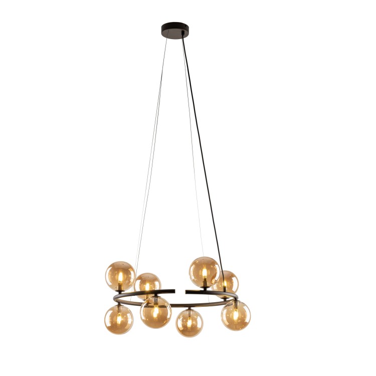 ANABELLE BROWN Lampa wisząca 8 6572 TK Lighting Brązowy Bursztynowy