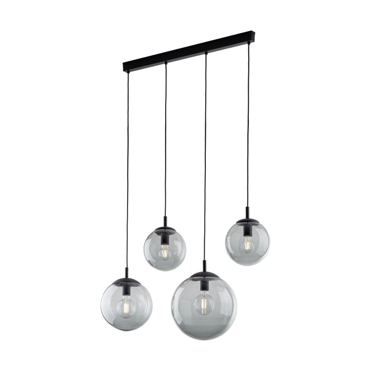 ESME GRAPHITE Lampa wisząca 4 Listwa 5381 TK Lighting Czarny Grafitowy
