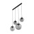 ESME GRAPHITE Lampa wisząca 4 Listwa 5381 TK Lighting Czarny Grafitowy